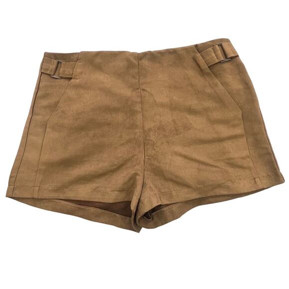 Timing Pants - Brown Suede Shorts
